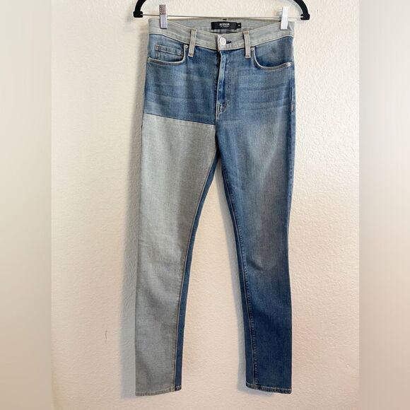 HUDSON Barbara Color-block Skinny Blue Jeans Size 26 - Picture 2 of 6